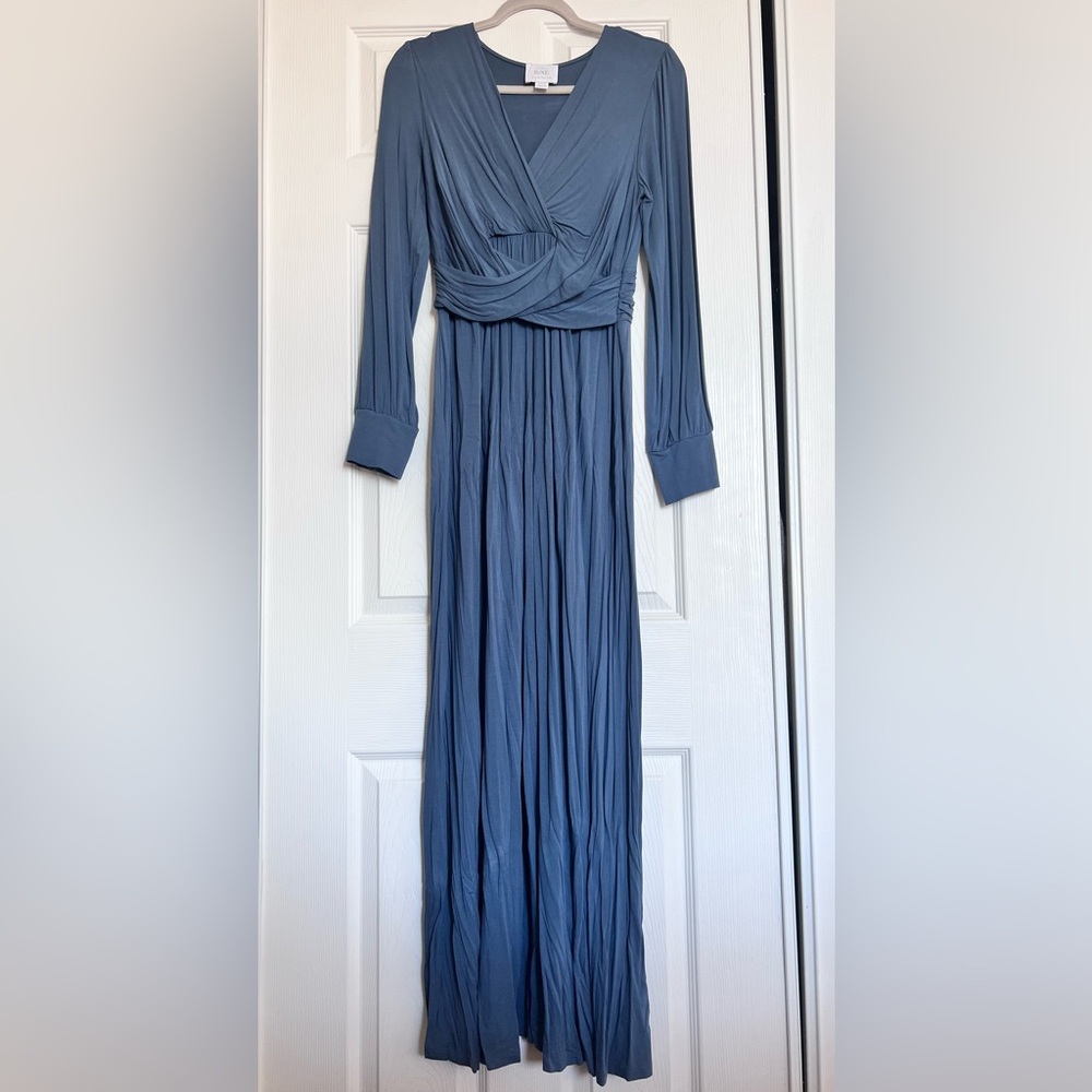 Maternity Dress - Blue maxi dress from Seraphine